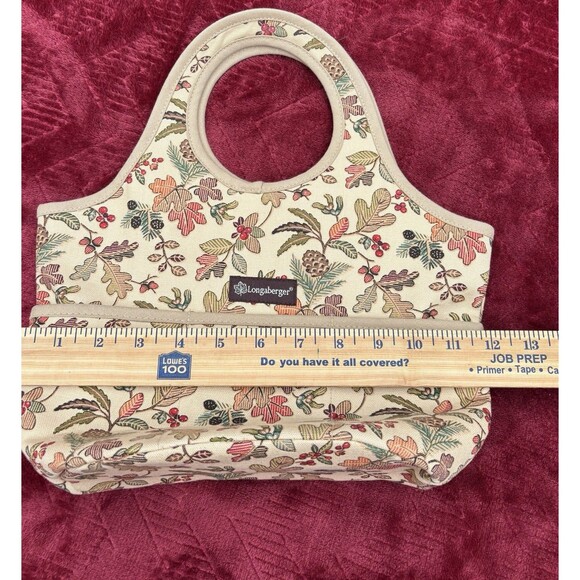 Longaberger Autumn Path Booking Tote Woodsy Open Top Acorn Leaves Fall EUC - Picture 8 of 10